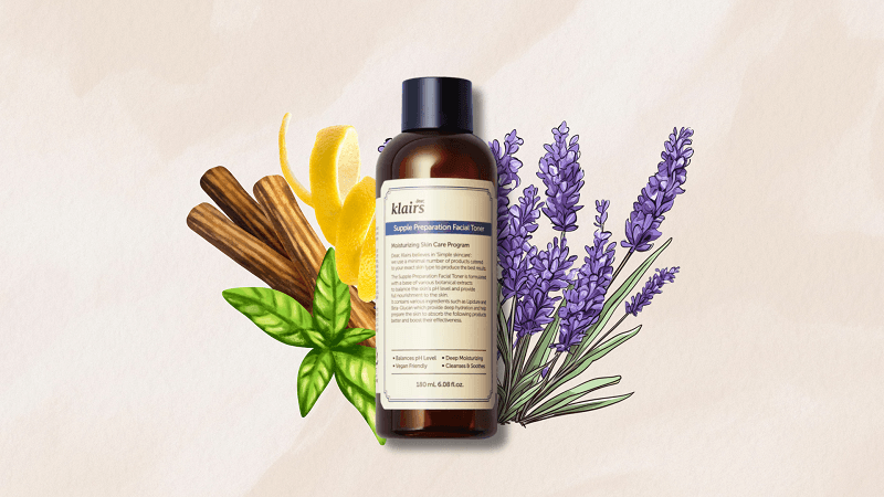 Klairs Supple Preparation Facial Toner bản Original có chứa các tinh dầu tự nhiên
