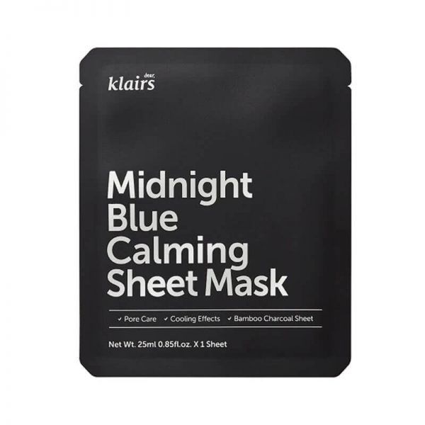 Mặt Nạ Dưỡng Da Klairs Midnight Blue Calming Sheet Mask Làm Diu Da 25ml