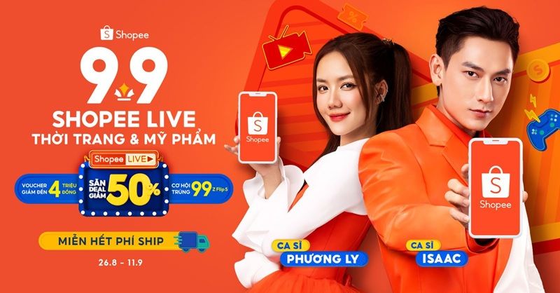 Theo dõi Shopee Live và Flash Sale