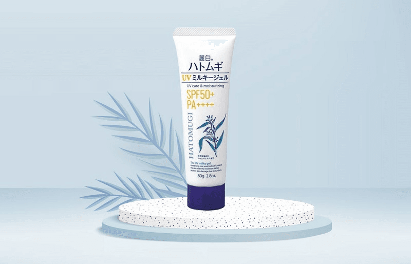 Kem chống nắng Hatomugi The UV Milky Gel UV Care & Moisturizing SPF50+ PA++++ 80g