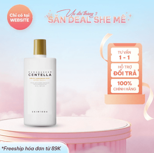 Kem Chống Nắng SKIN1004 Madagascar Centella Air-Fit SunCream Plus Nâng Tone, Kiềm Dầu, Lành Tính 50ml