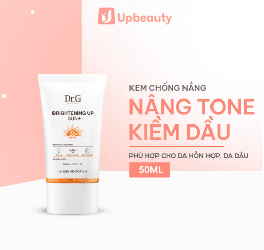 Bộ Kem Chống Nắng Dr.G Brightening Up Sun+ SPF50+ PA+++ Nâng Tone, Kiềm Dầu 50ml + 20ml