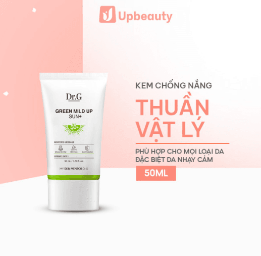 Kem Chống Nắng Dr.G Green Mild Up Sun+ Dịu Nhẹ, Bảo Vệ Da Nhạy Cảm 50ml