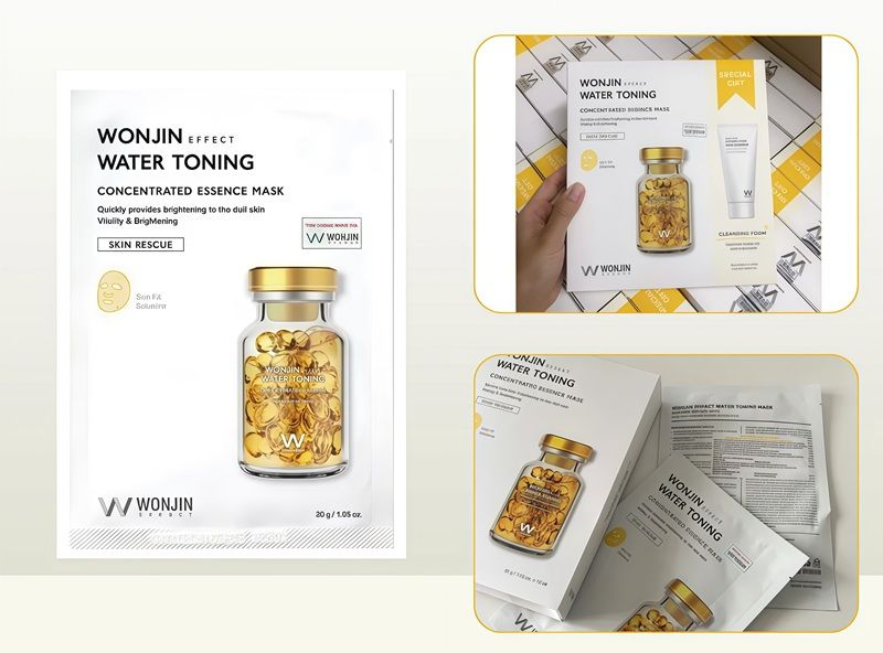 Water Toning Mask chứa phức hợp dưỡng sáng và cấp ẩm, phục hồi làn da xỉn màu, thiếu sức sống và hỗ trợ đều màu da