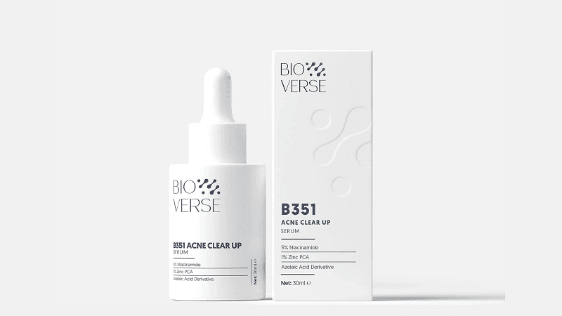 Tinh Chất Hỗ Trợ Giảm Mụn Bioverse B351 Acne Clear Up Serum Kiềm Dầu, Cải Thiện Thâm Mụn 30ml