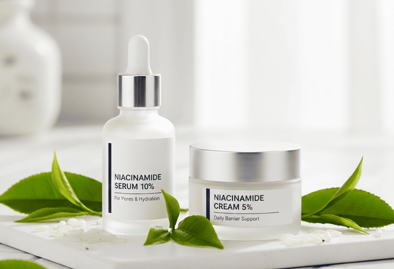 Serum/Kem dưỡng Niacinamide (5%−10%)