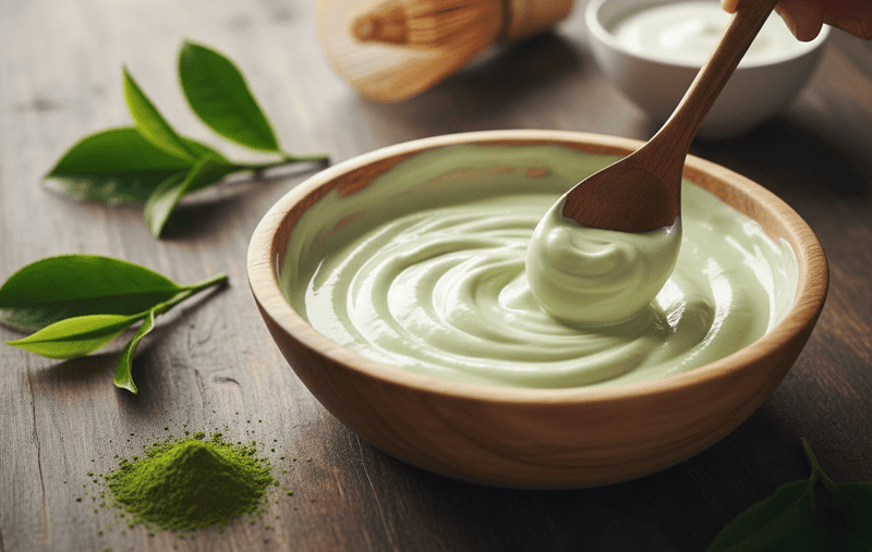 Mặt nạ trà xanh & sữa chua không đường (Dưỡng trắng và cân bằng pH)