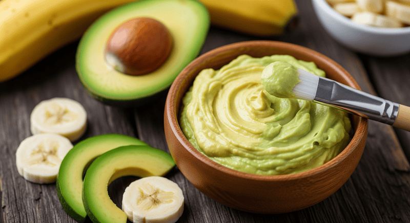 Mặt nạ bơ và chuối: Chống lão hóa, làm mềm da