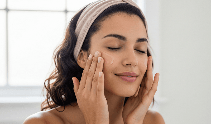 Thay vì xoa miết, hãy vỗ nhẹ hoặc massage nhẹ nhàng serum lên da.