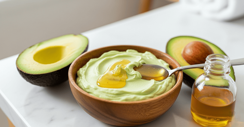  Mặt nạ bơ và mật ong: Dưỡng ẩm, kháng khuẩn, trị mụn