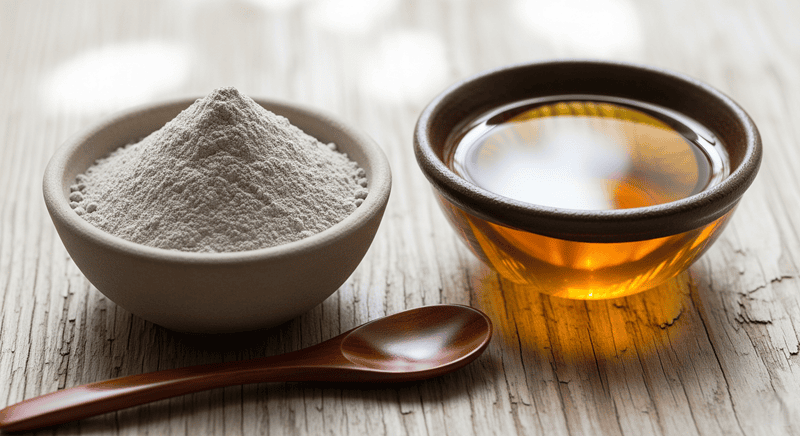 Mặt nạ đất sét và giấm táo