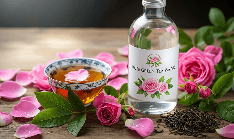 Nước hoa hồng và trà xanh