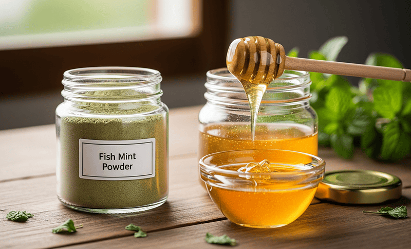 Mặt nạ bột diếp cá và mật ong