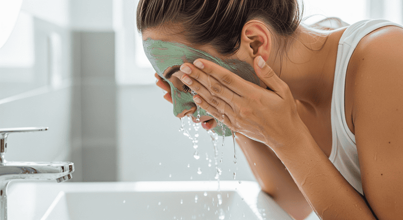 Bước 4: Rửa sạch mặt nạ