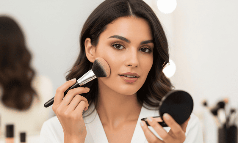 Bước 6: Phấn phủ (Setting powder)