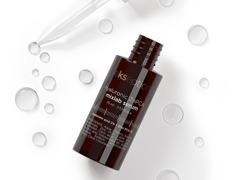 Bảng thành phần của Serum Ekseption ZnPCA được thiết kế khoa học, tập trung vào việc cân bằng và cải thiện các vấn đề da mụn