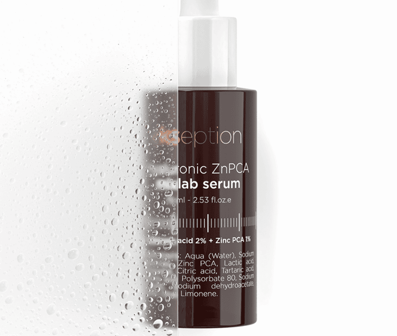 Serum Ekseption ZnPCA Hyaluronic Mixlab được thiết kế với chai nhựa màu nâu, mang lại cảm giác chuyên nghiệp và hiện đại theo phong cách đặc trưng của Ekseption