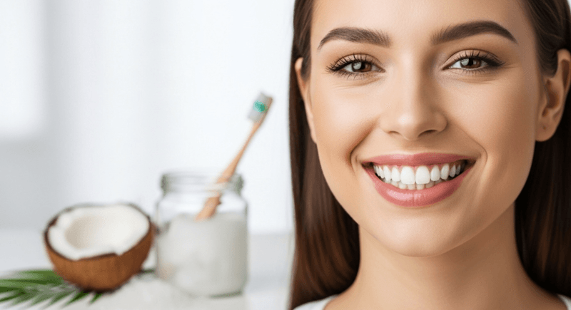 Súc miệng bằng dầu để làm sạch vi khuẩn trong khoang miệng