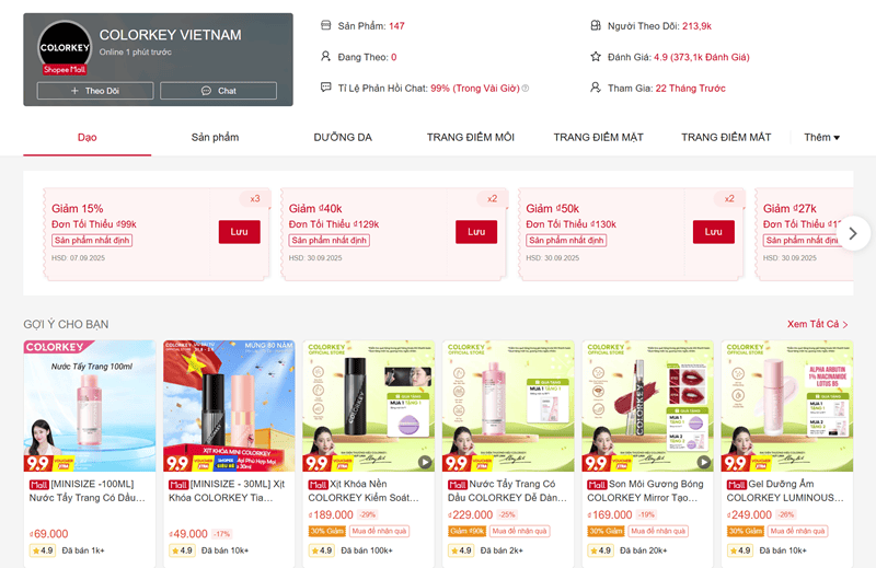 Các sản phẩm Colorkey được yêu thích bởi thiết kế hiện đại, giá hợp túi tiền, và chất lượng ổn định