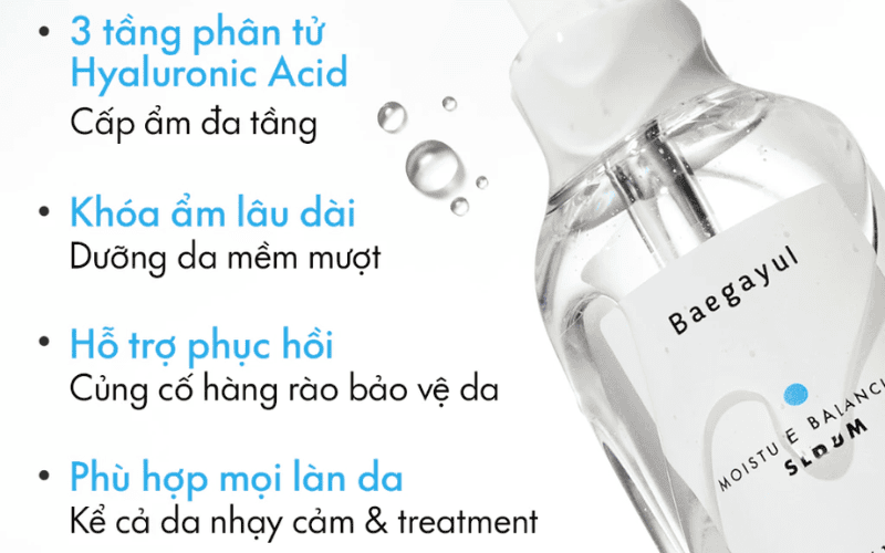Serum Baegayul mang lại nhiều công dụng nổi bật trong việc chăm sóc và phục hồi làn da