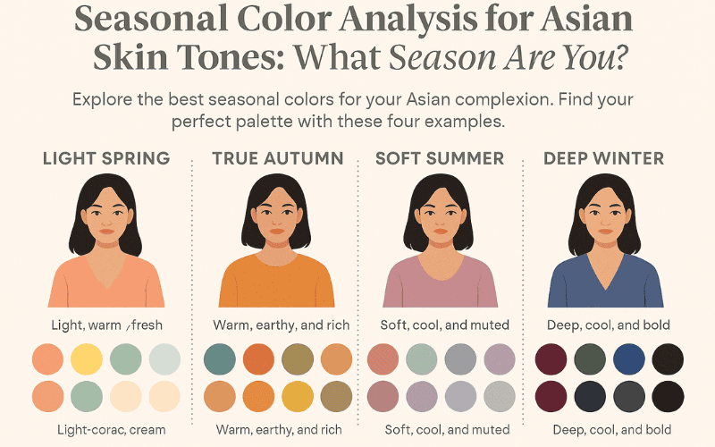 Nhiều chuyên gia còn dựa trên hệ thống Seasonal Color Analysis để chia thành 4 nhóm