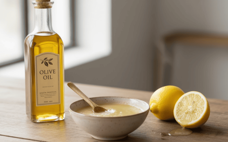 Dầu oliu kết hợp với chanh