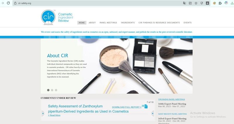Cosmetic Ingredient Review (CIR) giữ vai trò đặc biệt khi là một tổ chức khoa học độc lập tại Mỹ