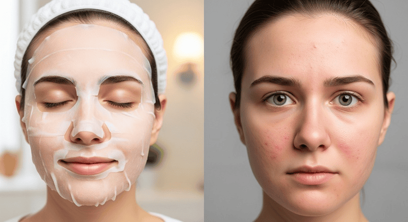 Với làn da mụn, mặt nạ giấy giống như một "con dao hai lưỡi"