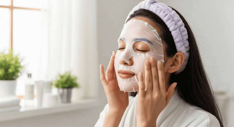 Đắp mặt nạ giấy và thư giãn trong khoảng 15 - 20 phút theo hướng dẫn