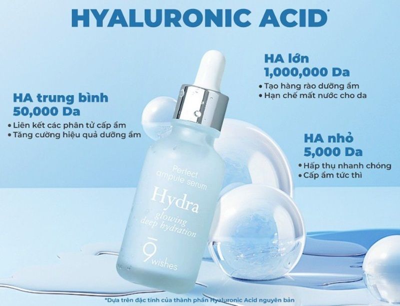 9 Wishes Hydra Skin Ampule II cung cấp độ ẩm sâu để nuôi dưỡng da