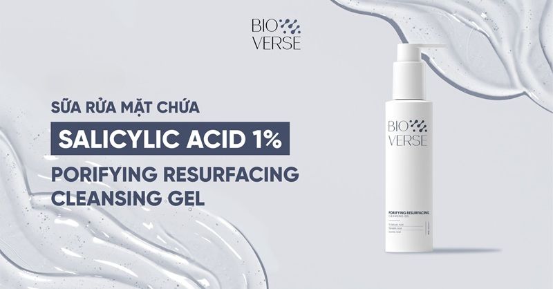 Bioverse Porifying Resurfacing Cleansing Gel là bước đệm quan trọng để lấy lại sự thông thoáng, khỏe mạnh cho da