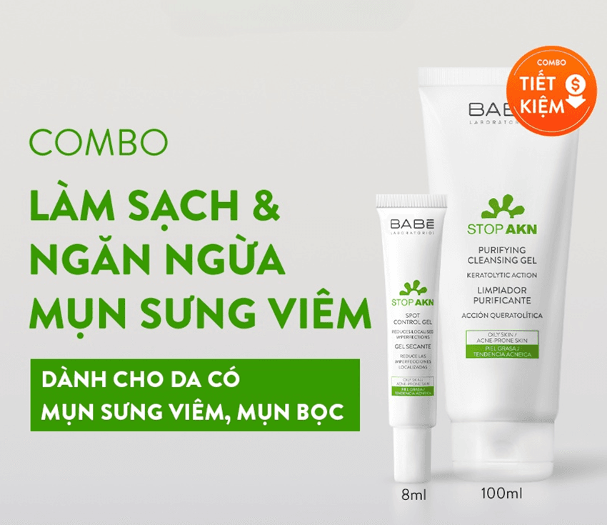 BABÉ Purifying Cleansing Gel 100ml + Spot Control Gel 8ml