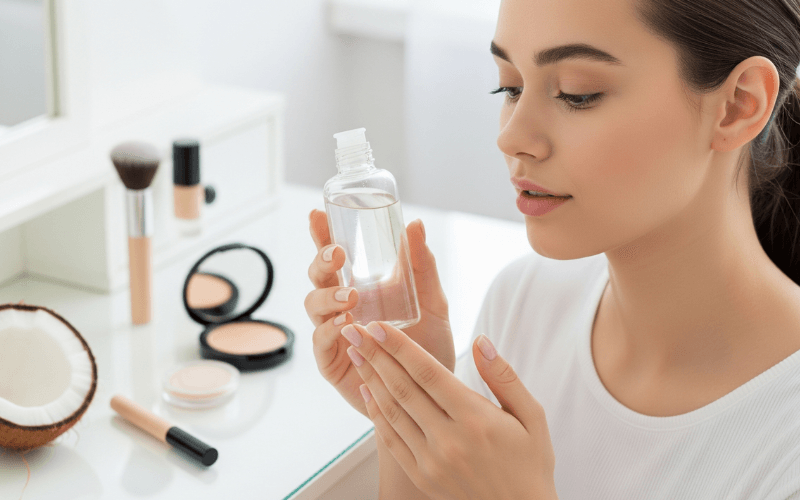 Hướng dẫn bôi dầu dừa trước khi trang điểm đúng cách