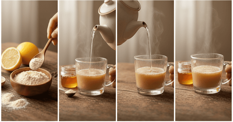 Hòa tan bột cam thảo trong 200ml nước ấm (khoảng 60 - 70°C), khuấy đều cho đến khi tan hoàn toàn