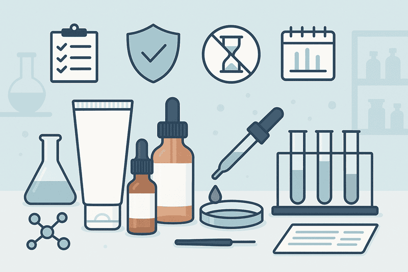 Phản ánh thành phần cũng như tính chất hóa học của mỹ phẩm, chỉ tiêu hóa học được xác định thông qua các phương pháp kiểm nghiệm nhằm đánh giá mức độ an toàn của sản phẩm