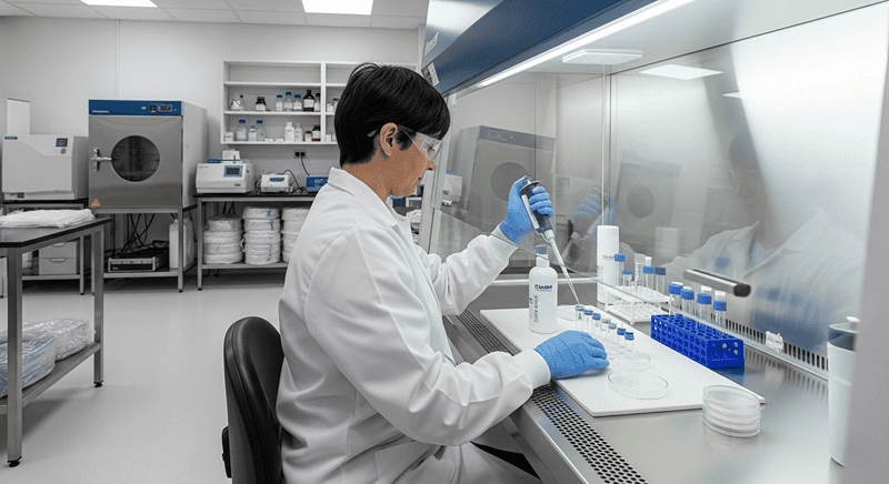 Chỉ tiêu vi sinh bao gồm quá trình đánh giá mức độ sạch sẽ của sản phẩm, kiểm tra số lượng của các loại vi sinh vật (vi khuẩn, nấm mốc, nấm men) có thể tồn tại trong mỹ phẩm