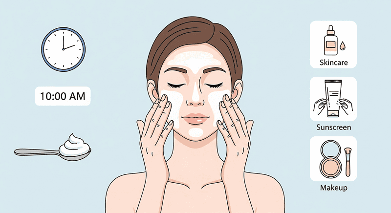 Kem chống nắng nên được thoa trước khi ra ngoài ít nhất 20 phút để tạo lớp bảo vệ da hiệu quả