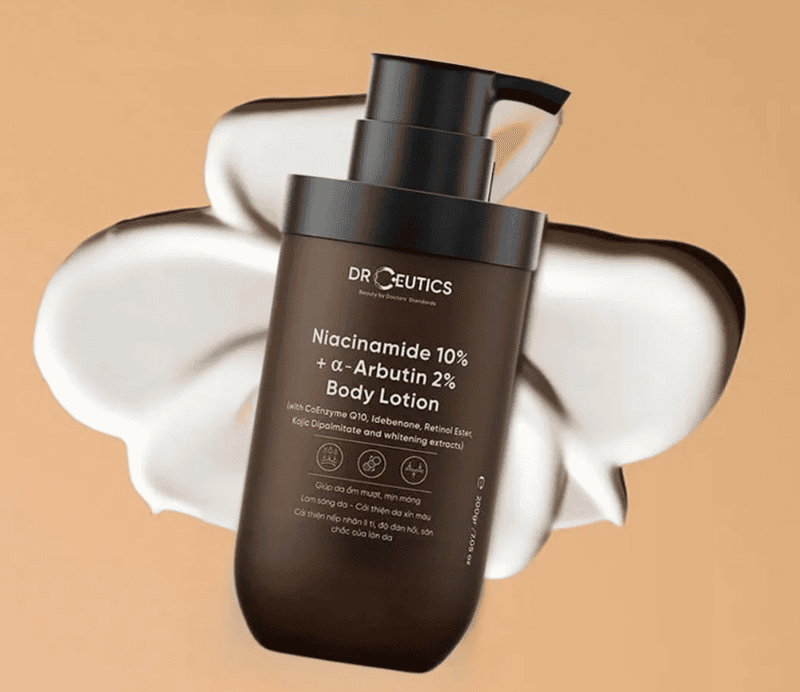Dành cho những ai mong muốn một làn da đều màu và rạng rỡ hơn, DrCeutics Niacinamide 10% + α- Arbutin 2% Body Lotion là một giải pháp chuyên sâu đáng để bạn khám phá
