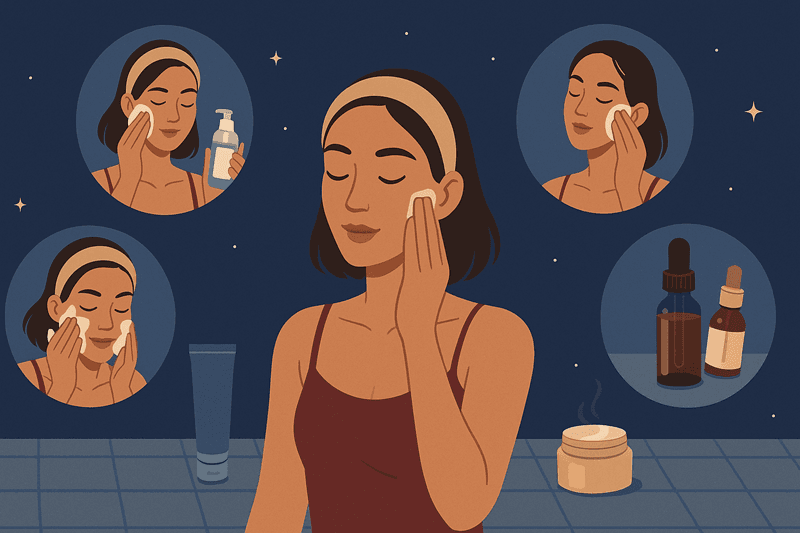 Sau khi tẩy trang, bạn hãy dùng sữa rửa mặt có độ pH cân bằng để làm sạch da một lần nữa