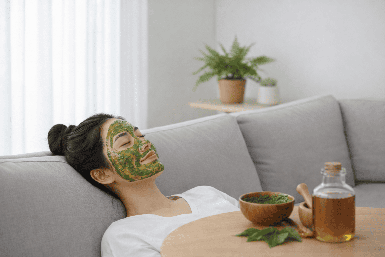 cách đắp mặt nạ bằng rau diếp cá hình 2.png