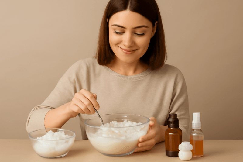 Việc tự tay tạo ra một hũ kem dưỡng ẩm đậm đặc, không chứa chất bảo quản sẽ giúp bạn nuôi dưỡng làn da