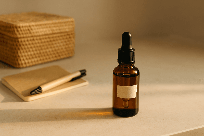 Nên đựng serum dưỡng tóc trong lọ thủy tinh tối màu để hạn chế tác động của ánh sáng