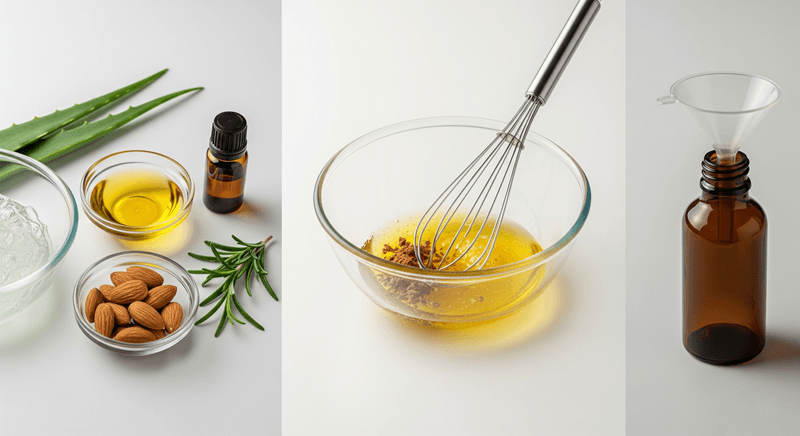 Serum dưỡng tóc từ lô hội và dầu hạnh nhân sẽ dưỡng ẩm nhẹ nhàng, làm mềm tóc
