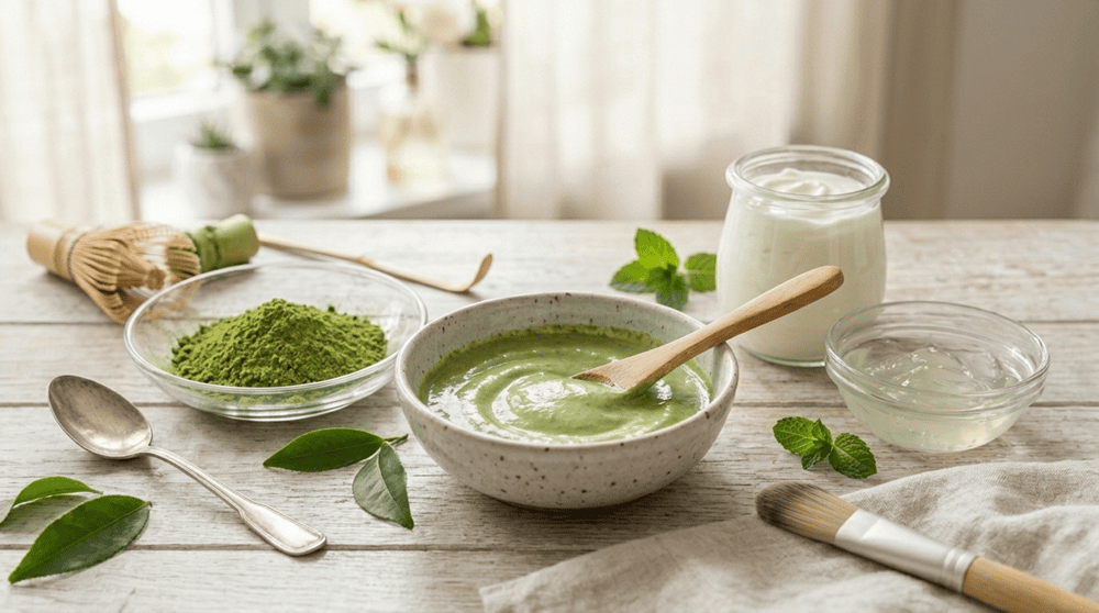 Mặt nạ trà xanh sữa chua sẽ có khả năng kiểm soát dầu, trị mụn 