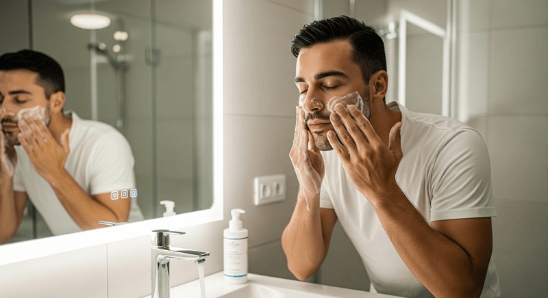 Bước đầu tiên và cơ bản nhất trong việc kiểm soát dầu nhờn chính là rửa mặt đúng cách