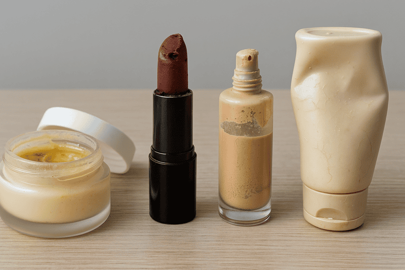 Đối với các sản phẩm dạng lỏng hoặc kem, nếu thấy chúng bị tách thành các lớp khác nhau hoặc xuất hiện những cục vón, đó là dấu hiệu sản phẩm đã hỏng