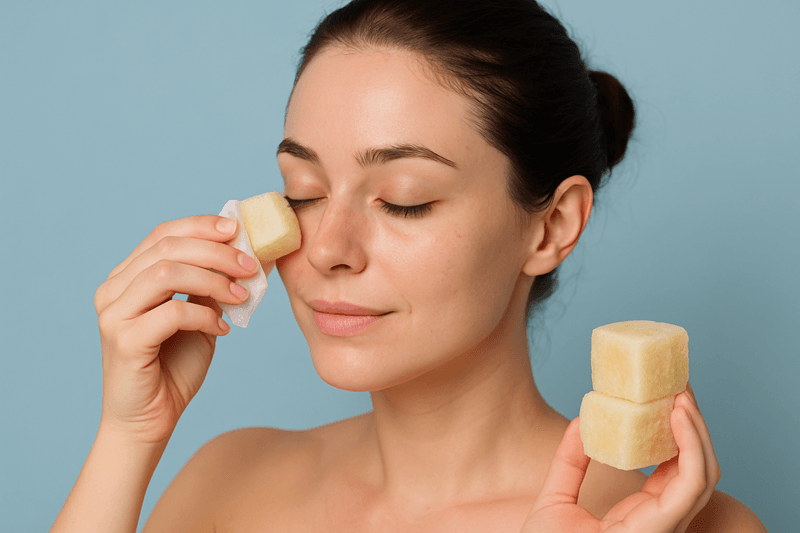 Một cách khác để tận dụng khoai tây làm mờ quầng thâm mắt là dùng khoai tây nghiền đông lạnh