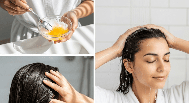 Khi kết hợp dầu dừa và lòng đỏ trứng gà, bạn sẽ có một công thức tuyệt vời để cung cấp protein cho tóc
