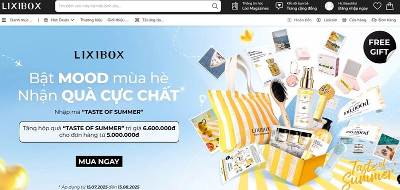 Lixibox là nền tảng bán lẻ mỹ phẩm và sản phẩm lifestyle có chọn lọc, hướng đến việc giới thiệu những món đồ trendy