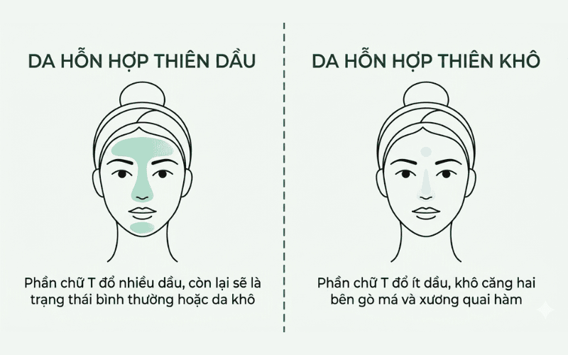 Da hỗn hợp được chia thành hai nhóm chính